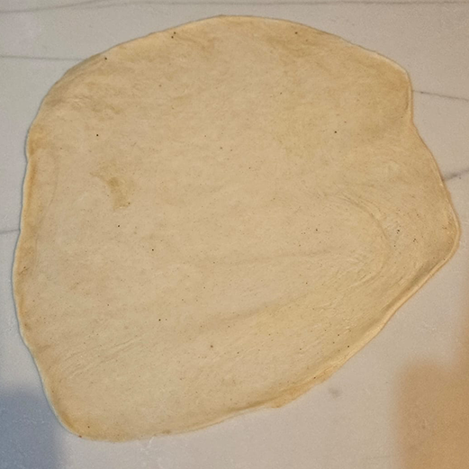Step 1: tortilla dough ready to cook