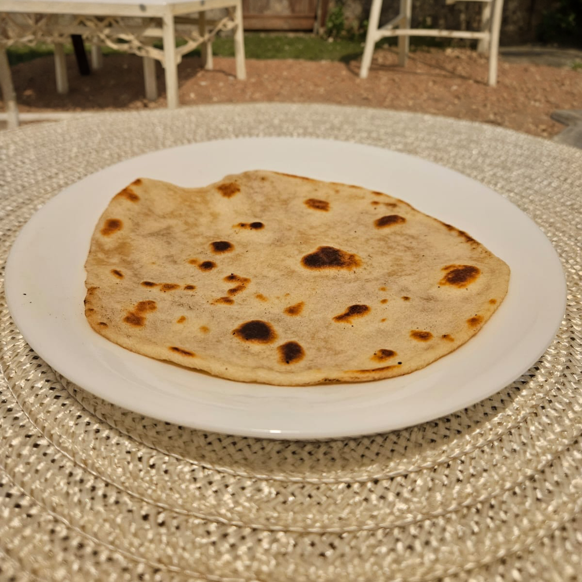 Step 3: freshly cooked tortilla plated